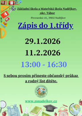 Zápis do 1. třídy