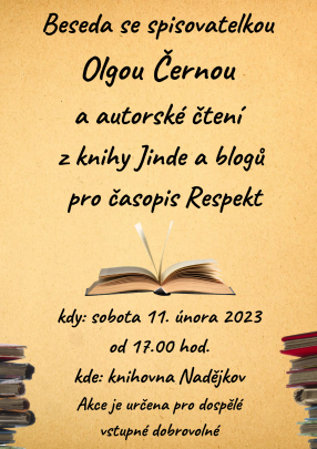 Beseda a autorské čtení - Olga Černá