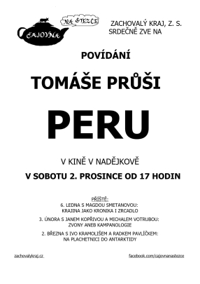 Čajovna Na stezce: Povídání Tomáše Průši - PERU