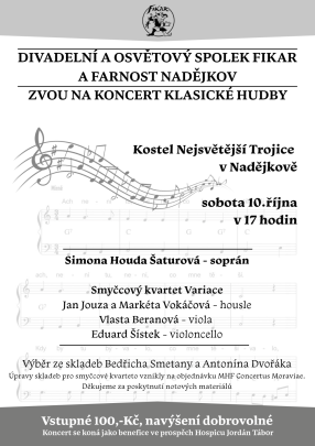 Koncert v kostele Nejsvětější Trojice v Nadějkově