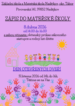 Zápis do MŠ Nadějkov
