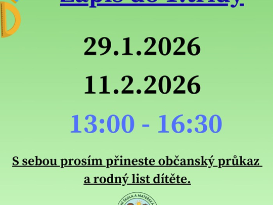 Zápis do 1. třídy