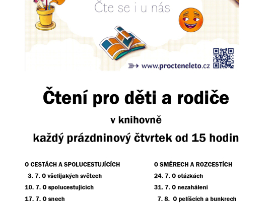 Pročtené léto - prázdninové čtvrtky v knihovně
