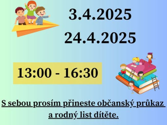 Zápis do 1. třídy